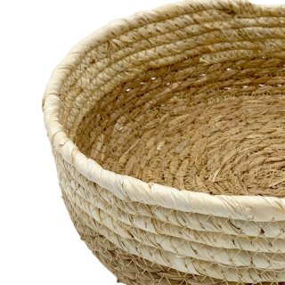 Seegras-Korb rund creme/braun ca. Ø 26 cm