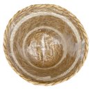Seegras-Pflanzkorb natur/wei&szlig; ca. &Oslash; 20 cm