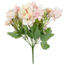 Deko-Blumenstrauß rosa/creme ca. 30 cm