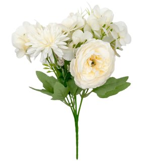 Deko-Blumenstrauß weiß ca. 30 cm