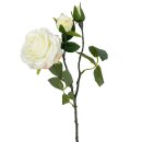 Deko-Rose 3 Bl&uuml;ten wei&szlig; ca. 42 cm