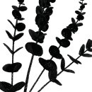 Deko Eukalyptus Zweig schwarz/glitzer ca. 74 cm