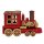 Christbaumschmuck Nostalgische Lokomotive rot/gold/glitzer ca. 12,5 cm
