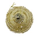Weihnachtskugel gold Perlen glitzer ca. 6 cm