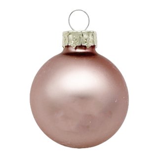Glas Deko Weihnachtskugel rosa 16er Set 3,5cm