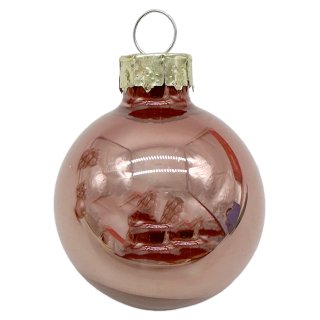 Glas Deko Weihnachtskugel rosa 16er Set 3,5cm