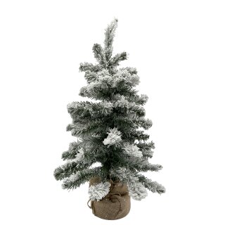 Naturgetreuer Tannenbaum mit Schnee Grün ca. 60 cm