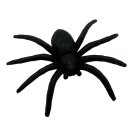 Halloween Deko-Spinnen im Netz schwarz