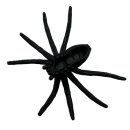 Halloween Deko-Spinnen im Netz schwarz