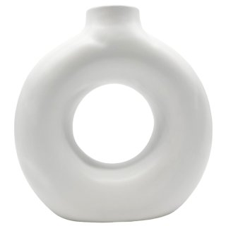 Vase Donut weiß matt ca. 27 cm