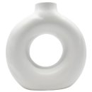 Vase Donut wei&szlig; matt ca. 27 cm