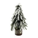 Naturgetreuer Tannenbaum mit Schnee Grün ca. 26 cm