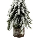 Naturgetreuer Tannenbaum mit Schnee Grün ca. 26 cm