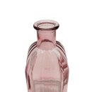Mini Glas Vase Rosa strukturiert ca. 13,5 cm