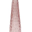 Glas Vase strukturiert Rosa ca. 25 cm