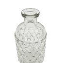 Mini Glas Vase Klar strukturiert ca. 13 cm