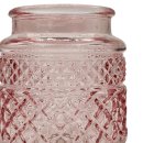 Glas Vase Rosa strukturiert ca.10,5 cm