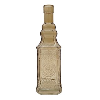 Glas Flasche Braun strukturiert ca.22,5 cm