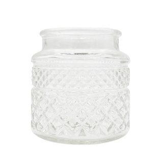 Glas Vase Klar strukturiert ca.10,5 cm