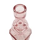 Glas Flasche Rosa strukturiert ca.22,5 cm