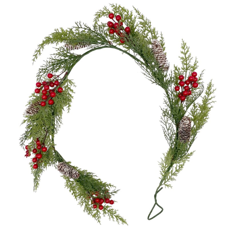 Künstliche Blautannengirlande Gefrostet Ca. 180 Cm – Winter-Deko Mit Ca. 120 Trieben | Ideal Für Weihnachtsdeko Innen & Außen