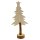 Holz-Tannenbaum mit Kunstfell Weiß ca. 20 cm
