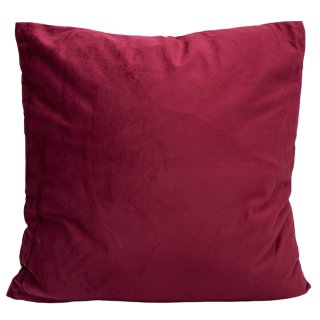 Deko Kissen Samt Weinrot 45 x 45 cm