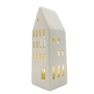 LED Keramik-Haus Weiß ca. 22,3 cm