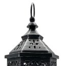 LED Laterne Grau Schwarz mit Kerze ca. 25,5cm