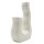 Asymmetrische Keramik-Vase Weiß ca. 19 cm