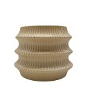 Geriffelte Keramik-Vase/Blumentopf Braun ca. 13,5 cm