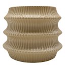 Geriffelte Keramik-Vase/Blumentopf Braun ca. 16,5 cm