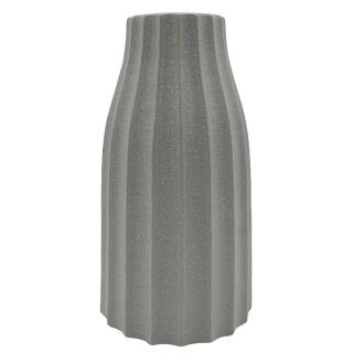 Keramik-Vase mit Struktur Grau ca. 24,5 cm