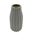 Keramik-Vase mit Struktur Grau ca. 24,5 cm