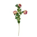 Kunstblume Rose Lila/Creme ca. 69 cm