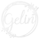 Holz-Schild " Gelin " Weiß Ø ca. 25 cm