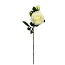 Künstliche Rose mit Knospe Weiß ca. 69 cm