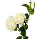 K&uuml;nstliche Rose mit Knospen Creme ca. 62 cm