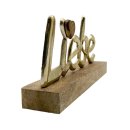 Holzaufsteller "Liebe" Gold ca. 20 cm