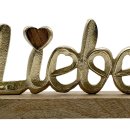 Holzaufsteller "Liebe" Gold ca. 20 cm