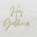 Servietten " Hos Geldiniz " Weiß/Gold 20 Stück ca. 33 cm