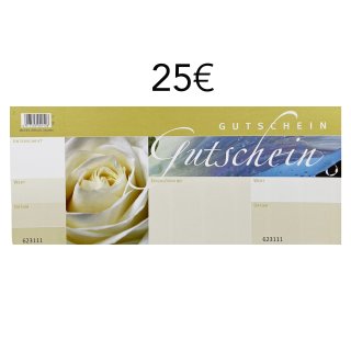 Geschenk- Gutschein " Rose " 25 Euro