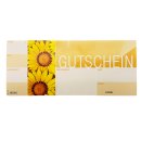 Geschenk- Gutschein  Gelb " Sonnenblumen " 25 Euro