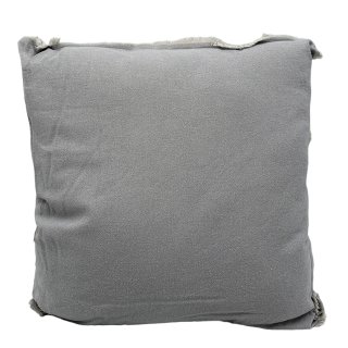 Deko Kissen mit Fransen Grau ca. 50 cm