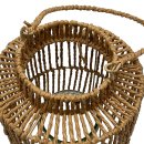 Boho Laterne mit Glaseinsatz Natur ca. 26 cm