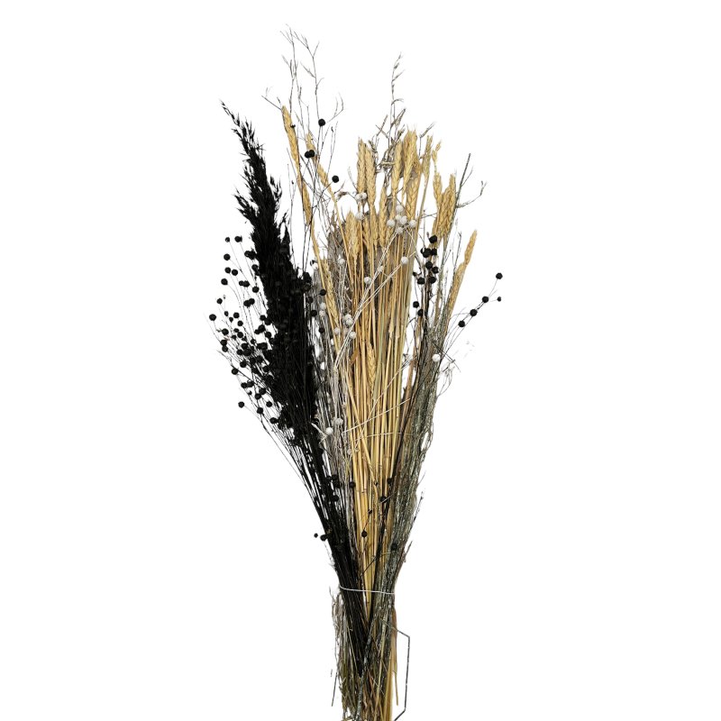 Trockenblumen-Bund Schwarz/Natur ca. 60 cm