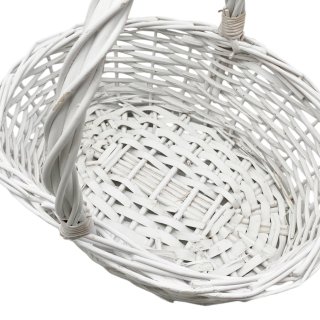 Korb geflochten Weiß ca. 28 cm