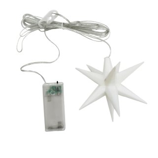 3D LED Stern Weiß Ø ca. 8 cm