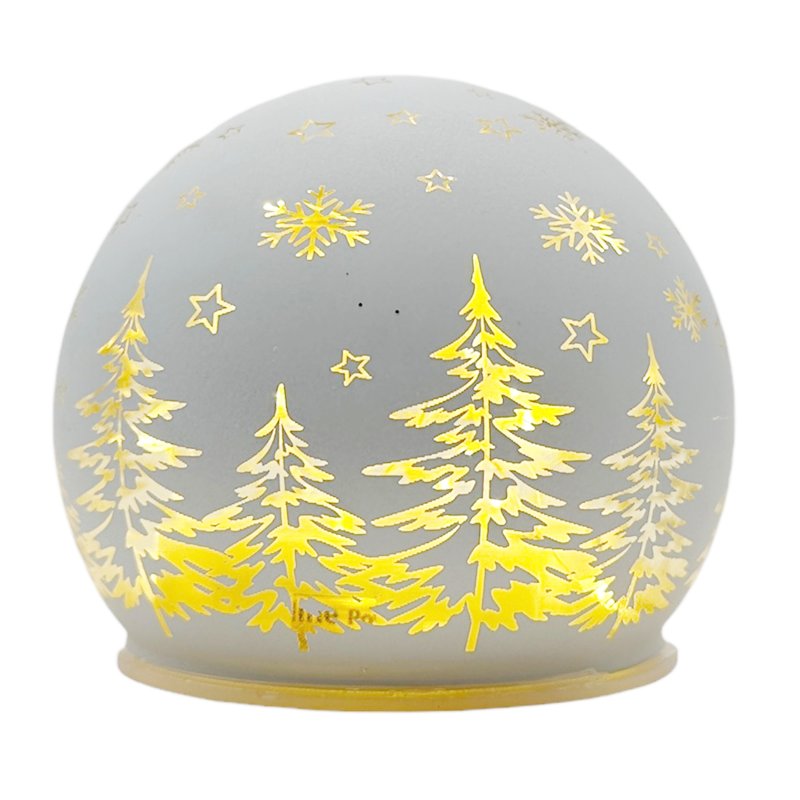 Weihnachtliche LED Kugel Weiß/ Warmweiß Ø ca. 10 cm