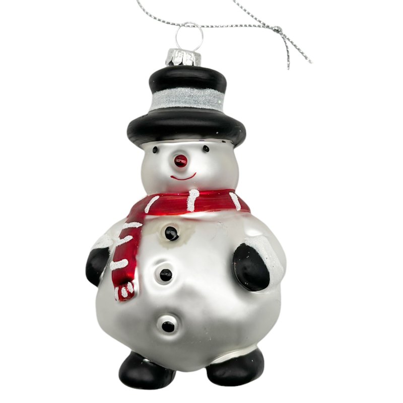 Glas Christbaumschmuck Schneemann ca. 11,6 cm